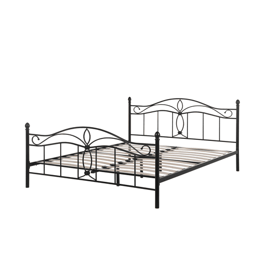 Cama Metal ANTLIA 160 x 200 cm Preto