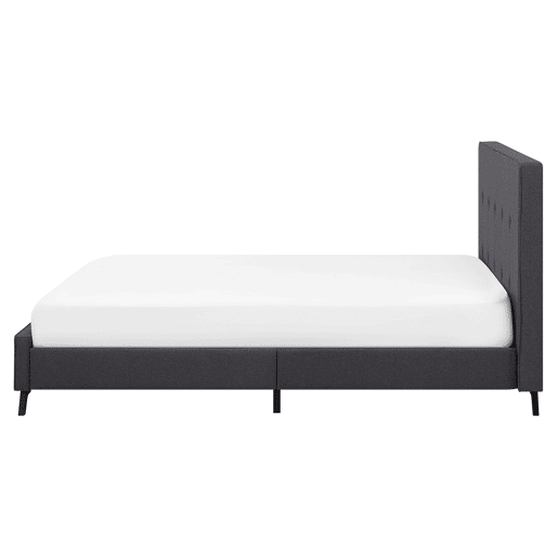 Cama Tecido AMBASSADOR 160 x 200 cm Cinzento escuro