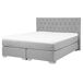 Beliani Cama continental Poliéster DUCHESS 171x211 Beliani Cama continental Poliéster DUCHESS 171x211 Gris Claro