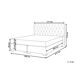 Beliani Cama continental Poliéster DUCHESS 171x211 Beliani Cama continental Poliéster DUCHESS 171x211 Gris Claro