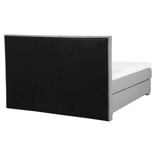 Cama continental Tecido DUCHESS 160 x 200 cm Cinzento claro