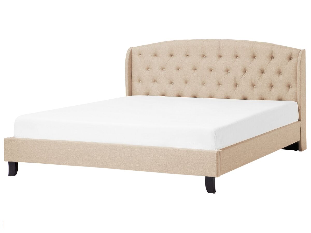 Beliani Cama Poliéster BORDEAUX 189x221 Beige