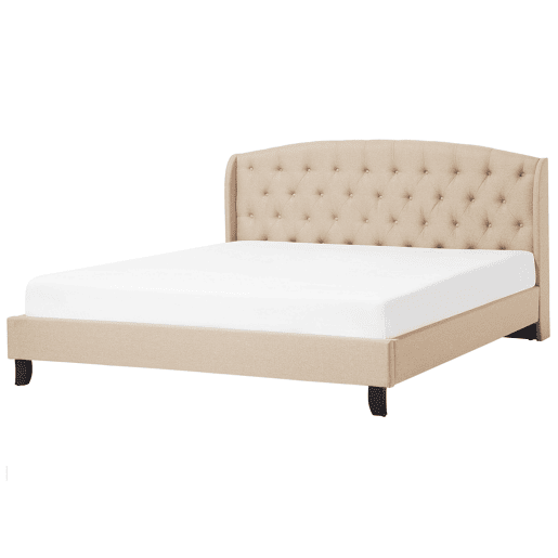 Cama Tecido BORDEAUX 180 x 200 cm Creme