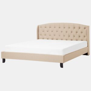 Cama Tecido BORDEAUX 180 x 200 cm Creme