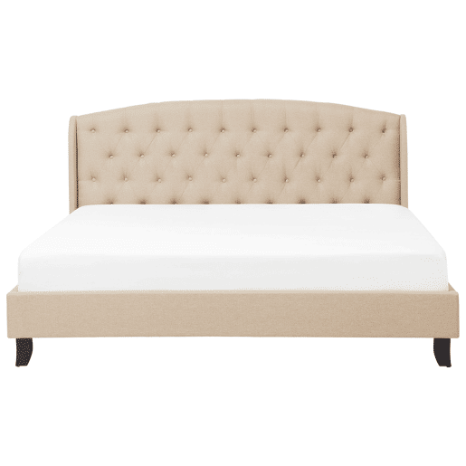 Cama Tecido BORDEAUX 180 x 200 cm Creme