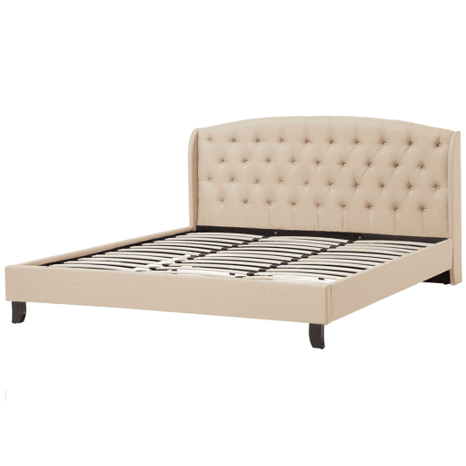 Cama Tecido BORDEAUX 180 x 200 cm Creme