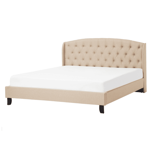 Cama Tecido BORDEAUX 140 x 200 cm Creme