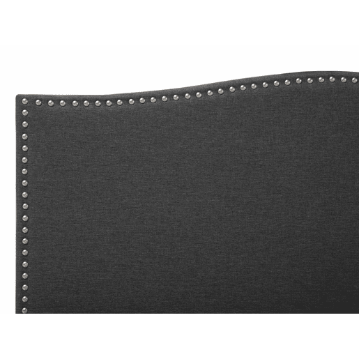 Cama com gavetas de arrumação Tecido MONTPELLIER 180 x 200 cm Cinzento escuro