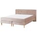 Beliani Cama continental Terciopelo MARQUISE 191x213 Beliani Cama continental Terciopelo MARQUISE 191x213 Rosa Talco
