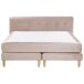 Beliani Cama continental Terciopelo MARQUISE 191x213 Beliani Cama continental Terciopelo MARQUISE 191x213 Rosa Talco