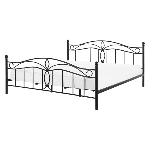 Cama Metal ANTLIA 140 x 200 cm Preto