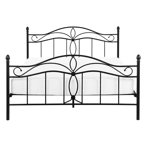 Cama Metal ANTLIA 140 x 200 cm Preto