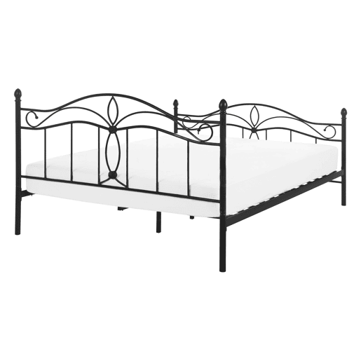 Cama Metal ANTLIA 140 x 200 cm Preto