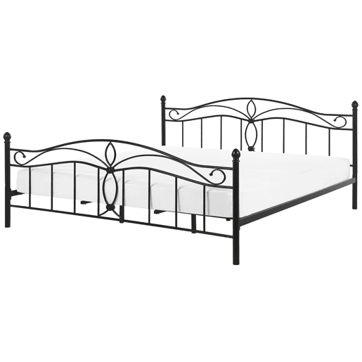 Cama Metal ANTLIA 180 x 200 cm Preto