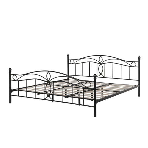 Cama Metal ANTLIA 180 x 200 cm Preto