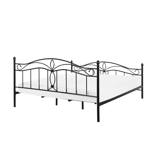 Cama Metal ANTLIA 180 x 200 cm Preto