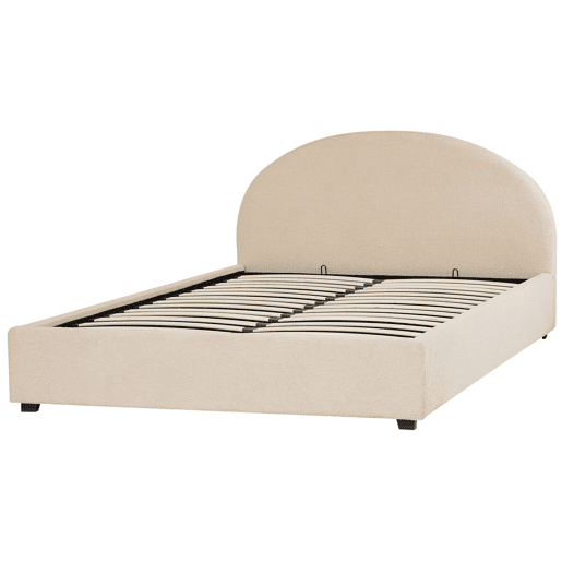 Cama baú Bouclé VAUCLUSE 140 x 200 cm Creme