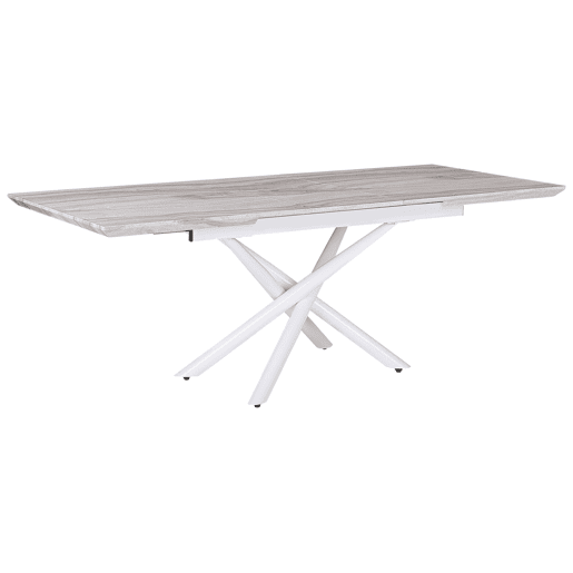 Mesa de jantar extensível MOIRA Branco 160200 cm 90 cm