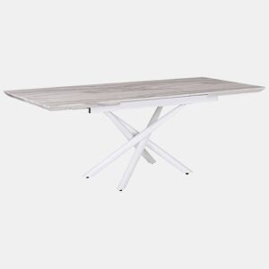 Mesa de jantar extensível MOIRA Branco 160200 cm 90 cm