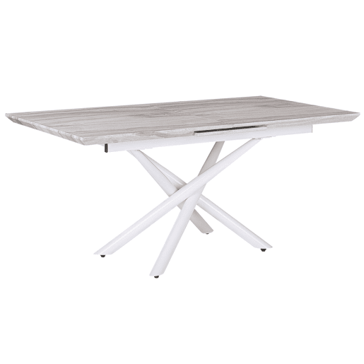 Mesa de jantar extensível MOIRA Branco 160200 cm 90 cm