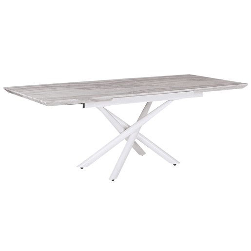 Mesa de jantar extensível MOIRA Branco 160200 cm 90 cm