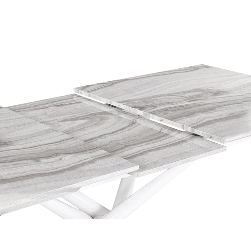 Mesa de jantar extensível MOIRA Branco 160200 cm 90 cm