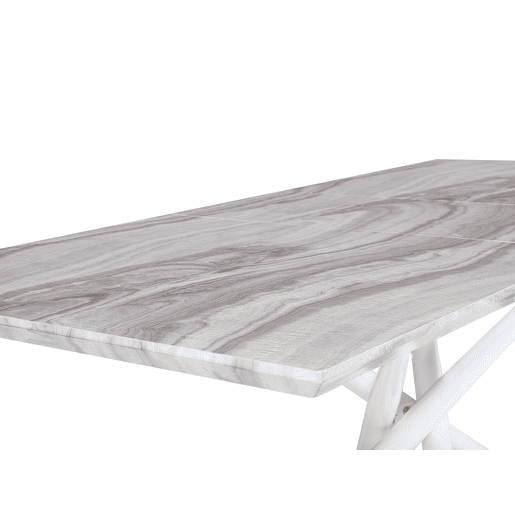 Mesa de jantar extensível MOIRA Branco 160200 cm 90 cm