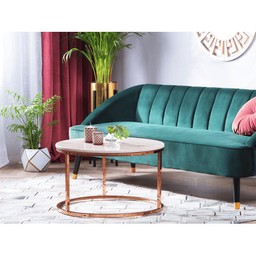 Mesa de centro CORAL Rosa-dourado