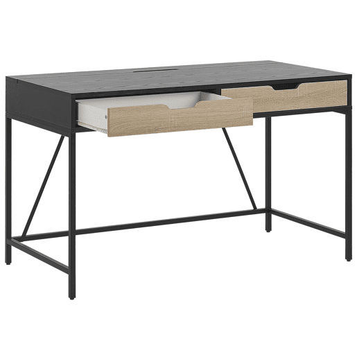 Secretária JENA Preto 120 cm 60 cm com arrumação