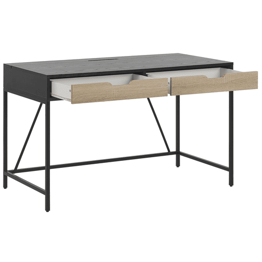 Secretária JENA Preto 120 cm 60 cm com arrumação