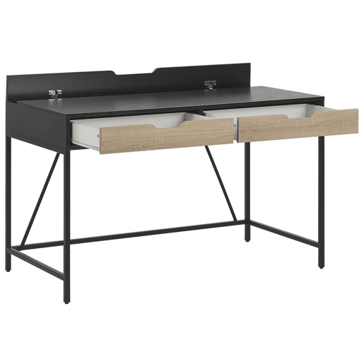 Secretária JENA Preto 120 cm 60 cm com arrumação