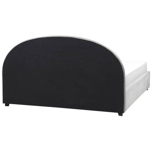 Cama baú Veludo VAUCLUSE 180 x 200 cm Cinzento claro