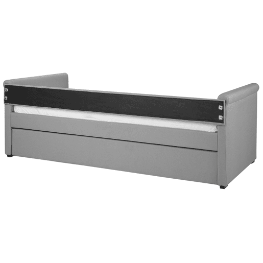Cama gavetão Tecido LIBOURNE 90 x 200 cm Cinzento claro Cama gavetão Tecido LIBOURNE 90 x 200 cm Cinzento claro