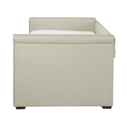 Cama gavetão Tecido LIBOURNE 90 x 200 cm Creme