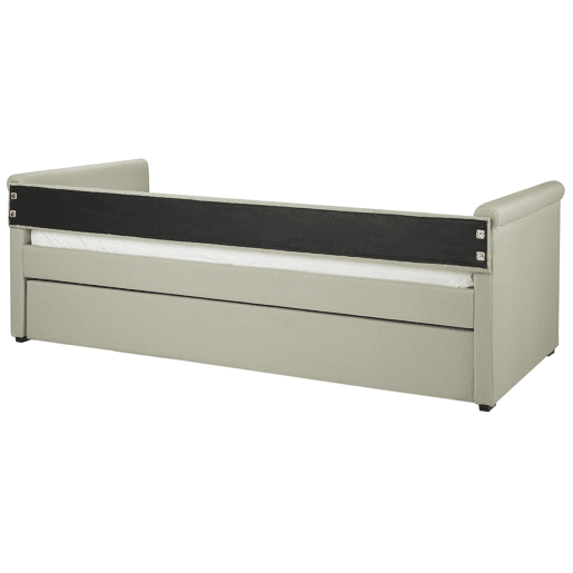 Cama gavetão Tecido LIBOURNE 90 x 200 cm Creme
