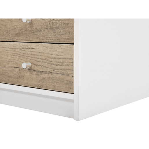 Secretária HEBER CastanhoBranco 140 cm 60 cm com arrumação