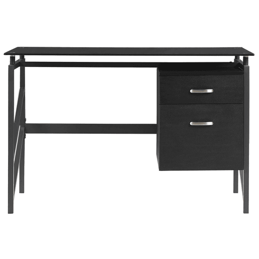 Secretária MORITON Preto 117 cm 57 cm com arrumação