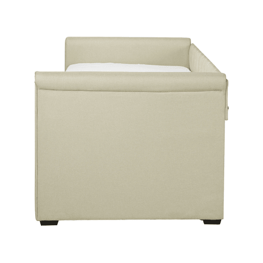 Cama gavetão Tecido LIBOURNE 80 x 200 cm Creme