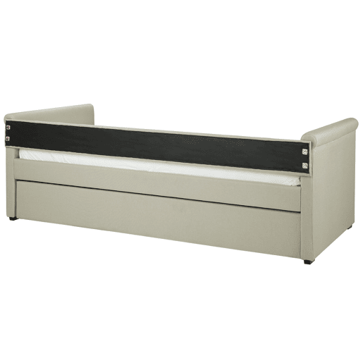 Cama gavetão Tecido LIBOURNE 80 x 200 cm Creme