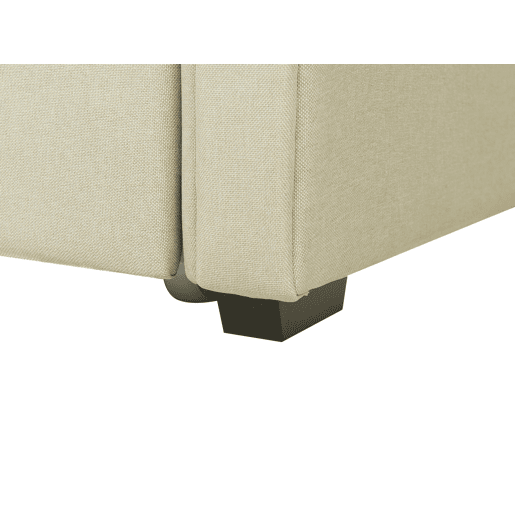 Cama gavetão Tecido LIBOURNE 80 x 200 cm Creme