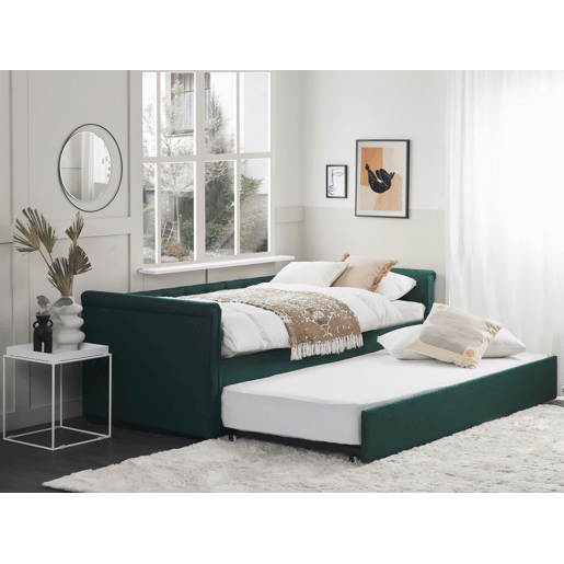 Cama gavetão Tecido LIBOURNE 90 x 200 cm Verde escuro