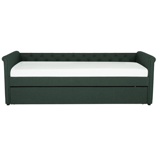 Cama gavetão Tecido LIBOURNE 90 x 200 cm Verde escuro