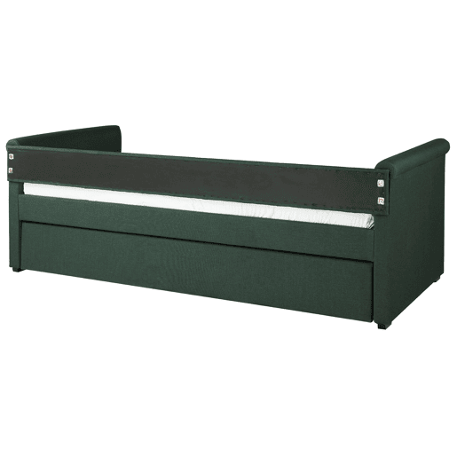 Cama gavetão Tecido LIBOURNE 90 x 200 cm Verde escuro