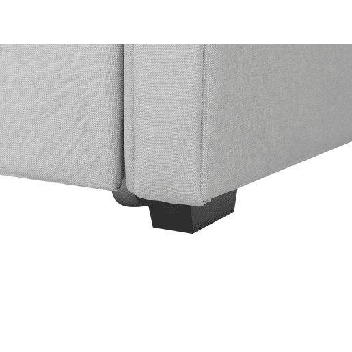 Cama gavetão Tecido LIBOURNE 80 x 200 cm Cinzento claro