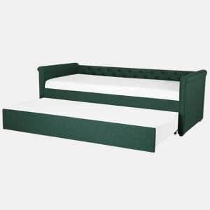 Cama gavetão Tecido LIBOURNE 80 x 200 cm Verde escuro