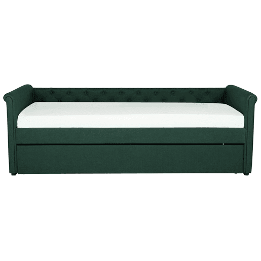 Cama gavetão Tecido LIBOURNE 80 x 200 cm Verde escuro