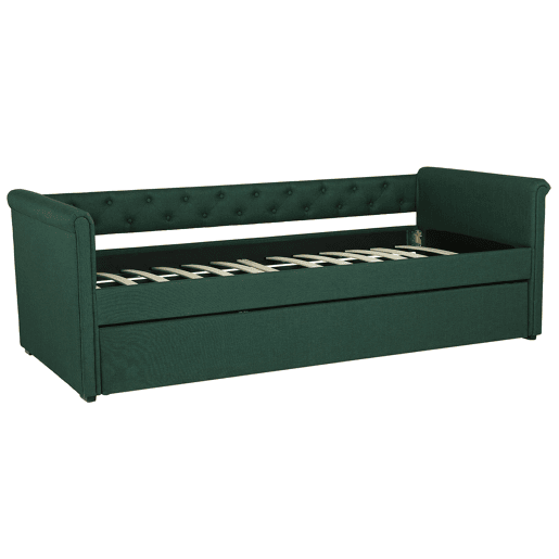 Cama gavetão Tecido LIBOURNE 80 x 200 cm Verde escuro