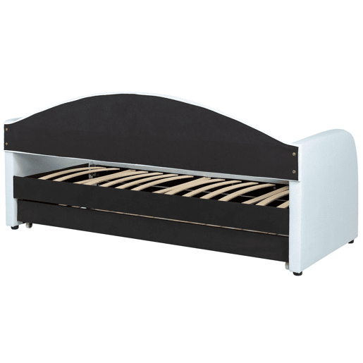 Cama gavetão Veludo EYBURIE 90 x 200 cm Azul claro
