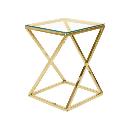Mesa de apoio BEVERLY Vidro Dourado Mesa de apoio BEVERLY Vidro Dourado