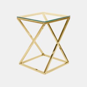 Mesa de apoio BEVERLY Vidro Dourado